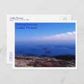 Carte Postale Le sommet de la montagne Cadillac (Devant / Derrière)