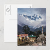 Carte Postale Le sommet de l'Everest du village himalayen de Ten (Devant / Derrière)
