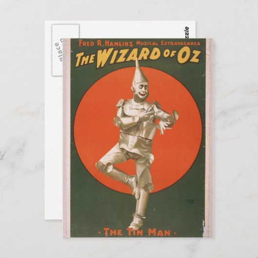 Carte Postale Le sorcier d'Oz, le Théâtre Rétro 'The Tin Man' (Devant / Derrière)