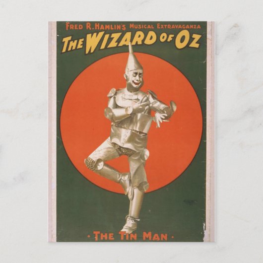 Carte Postale Le sorcier d'Oz, le Théâtre Rétro 'The Tin Man' (Devant)