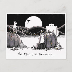 Carte postale : Le souris aime Halloween