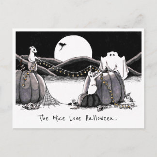 Carte postale : Le souris aime Halloween