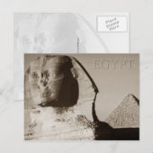 Carte Postale Le Sphinx et la Pyramide de Menkaure, Egypte (Devant / Derrière)
