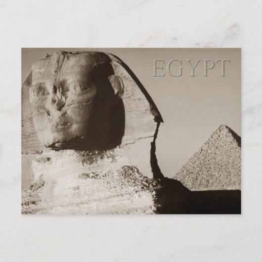 Carte Postale Le Sphinx et la Pyramide de Menkaure, Egypte (Devant)