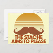 Carte Postale Le Stache veut s'il vous plaît (Devant / Derrière)