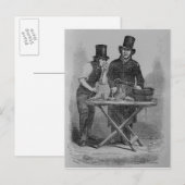 Carte Postale Le stand d'huîtres (Devant / Derrière)