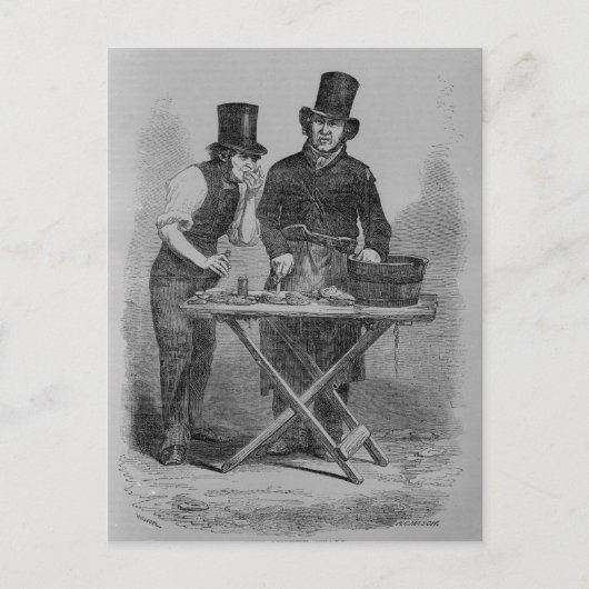 Carte Postale Le stand d'huîtres (Devant)