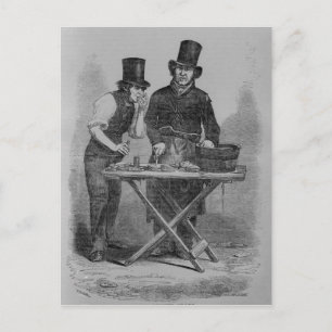 Carte Postale Le stand d'huîtres
