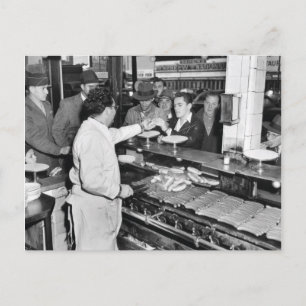 Carte Postale Le stand Hotdog de l'île Coney Nathan