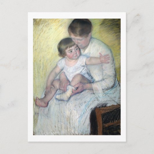 Carte Postale Le Stocking, Mary Cassatt (Devant)
