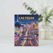 Carte Postale Le Strip de Las Vegas Nevada (Debout devant)