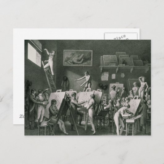 Carte Postale Le Studio de Jacques Louis David (Devant / Derrière)