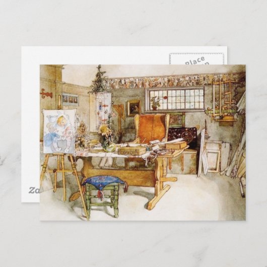 Carte Postale Le Studio de l'artiste (Devant / Derrière)