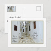 CARTE POSTALE LE SUCCÈS EST AU BOUT DE LA RUE/VIEILLE EUROPE. (Devant / Derrière)