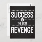 Carte Postale Le succès est la meilleure citation de vengeance (Devant / Derrière)