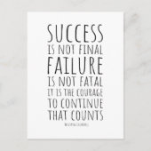 Carte Postale Le Succès N'Est Pas Définitif, L'Échec N'Est Pas F (Devant)