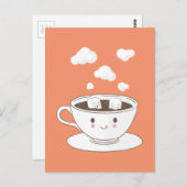 Carte Postale Le sucre drôle mignon cube se baigner dans la (Devant / Derrière)