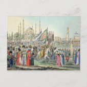 Carte Postale Le sultan turc révisant ses Janissaires (engr (Devant)