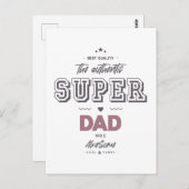 Carte Postale Le super papa authentique (Devant / Derrière)