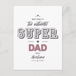Carte Postale Le super papa authentique