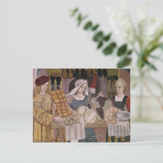 Carte Postale Le support des vendeurs de fruit (Debout devant)