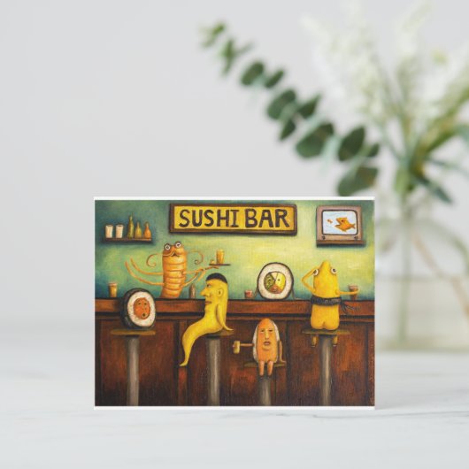 Carte Postale Le Sushi Bar (Debout devant)