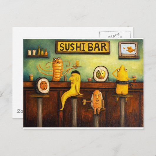 Carte Postale Le Sushi Bar (Devant / Derrière)