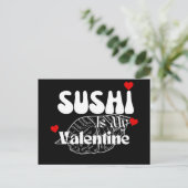 Carte Postale Le Sushi Est Ma Saint Valentin (Debout devant)
