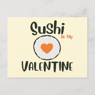 Carte Postale Le Sushi Est Ma Saint Valentin