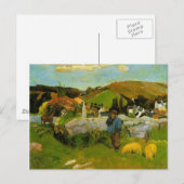 Carte Postale Le Swineherd, Bretagne par Paul Gauguin (Devant / Derrière)