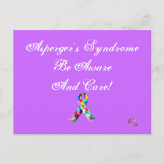 Carte Postale Le syndrome d'Asperger Soyez vigilant et attentif!