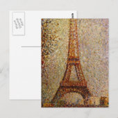 Carte Postale Le tableau de Georges Seurat : La Tour Eiffel (188 (Devant / Derrière)