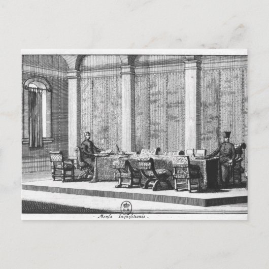 Carte Postale Le tableau de l'inquisition (Devant)