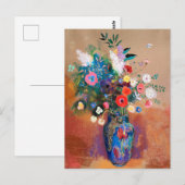 Carte Postale Le tableau de Odilon Redon, Bouquet de fleurs, (Devant / Derrière)