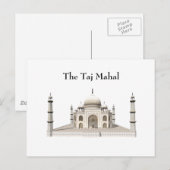 Carte postale : Le Taj Mahal (Devant / Derrière)