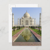 Carte Postale Le Taj Mahal, Agra, Uttar Pradesh, Inde, (Devant / Derrière)