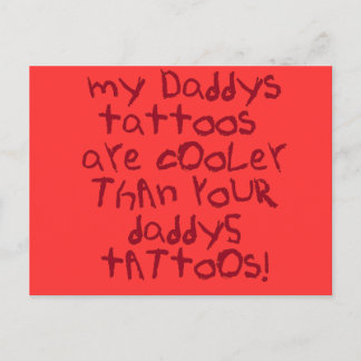 Carte Postale Le tatouage de papa