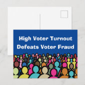 Carte Postale Le taux de participation élevé défavorise la fraud (Devant / Derrière)