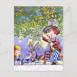 Carte Postale Le Tea Party de Mad Hatter à Alice au pays des mer