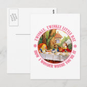 Carte Postale Le Tea Party de Mad Hatter Considérant (Devant / Derrière)