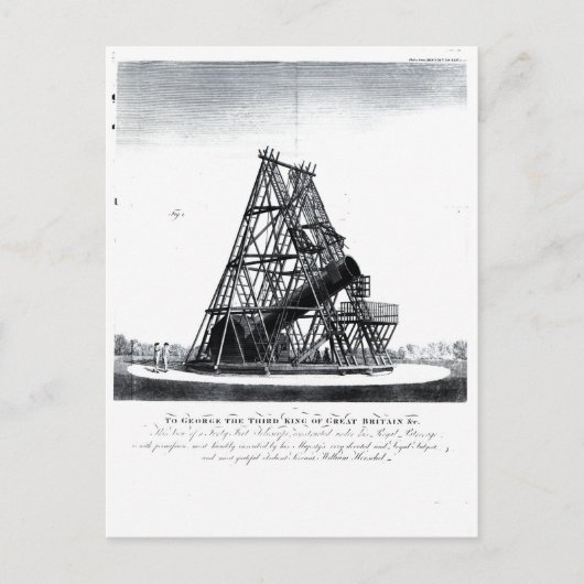 Carte Postale Le télescope à 40 pieds de William Herschel (Devant)