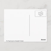 Carte Postale Le temple royal de Bangkok Thaïlande. (Dos)