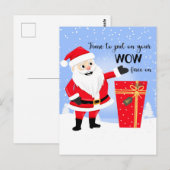 Carte Postale le temps de mettre votre wow face à Joyeux Noël Ca (Devant / Derrière)