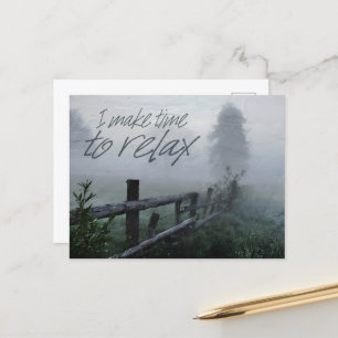 Carte Postale "Le temps de se détendre" Motivation Affirmation