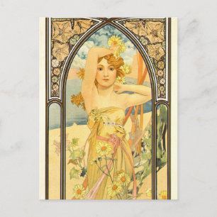 Carte Postale Le temps du jour, Luminosité du jour par Mucha