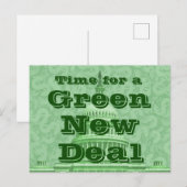 Carte Postale Le temps d'un New Deal vert (Devant / Derrière)