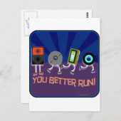 Carte Postale Le temps passe ! Style foncé (Devant / Derrière)