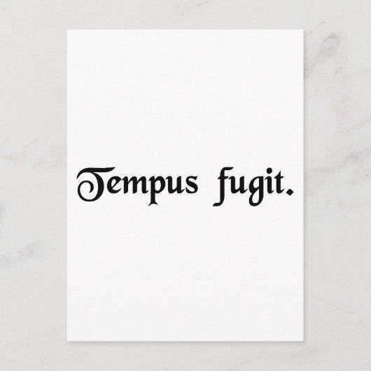 Carte Postale Le temps vole. (Devant)