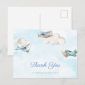 Carte Postale Le temps vole Aviation Toy Avions Merci (Devant / Derrière)