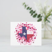Carte Postale Le Texas dans un champ de coeur - Saint Valentin (Debout devant)